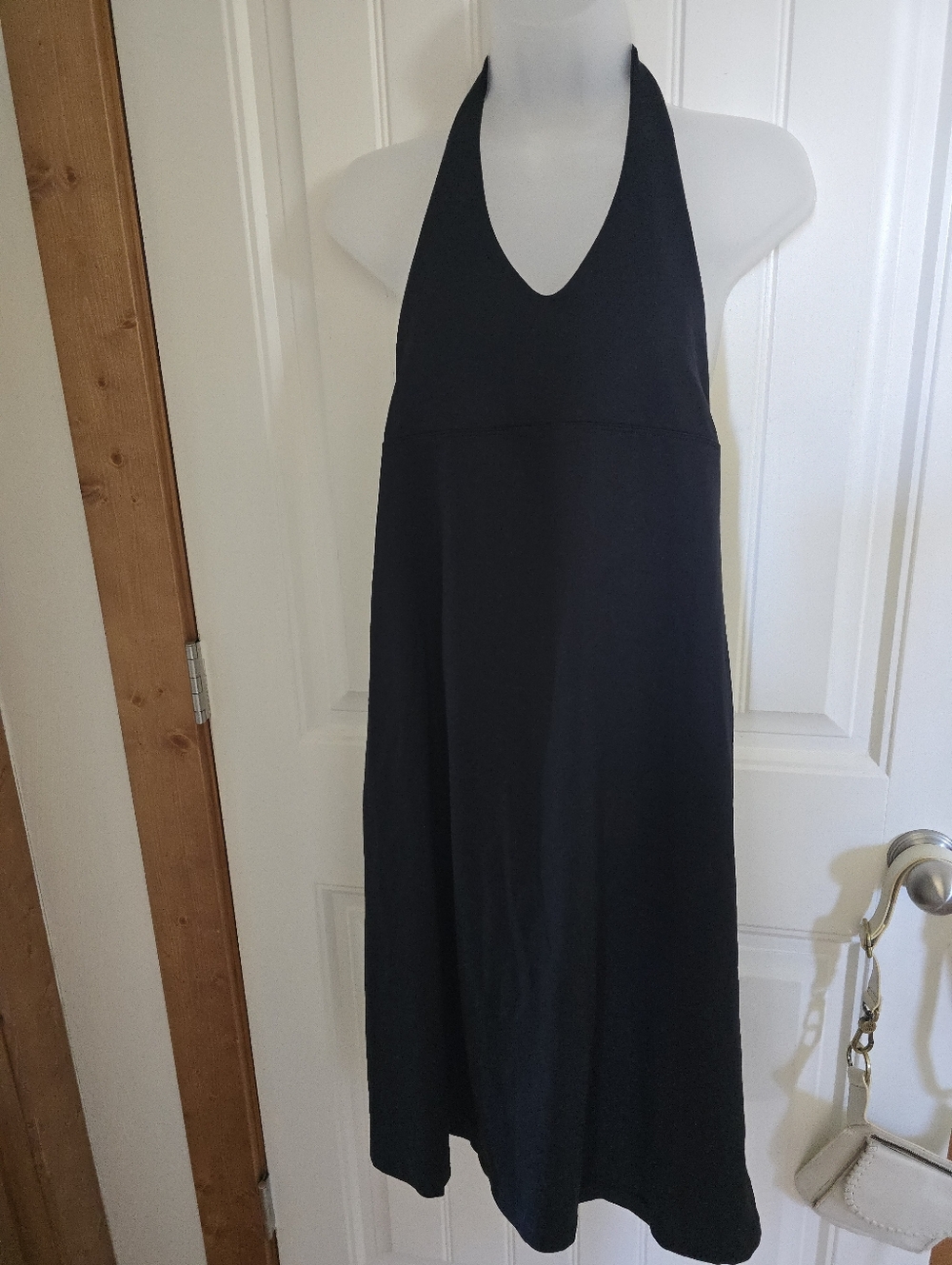 Patagonia Morning Glory Black Halter Dress